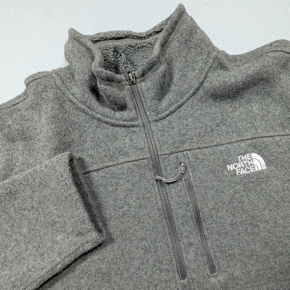 The North Face Gordon Lyons Fleece Pullover Mens XL Gray 1/4 Zip Sweater